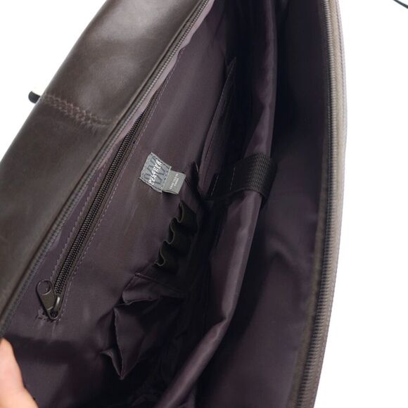 NWT Wilsons Leather Laptop Bag Briefcase Crossbody Convertible Brown Classic - Picture 14 of 14
